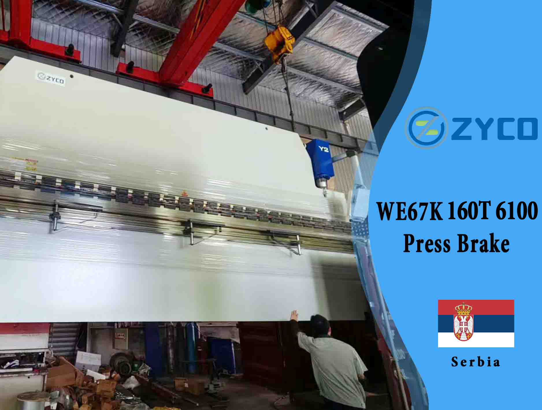 Prensa plegadora hidráulica CNC WE67K 400T 6000 de Serbia