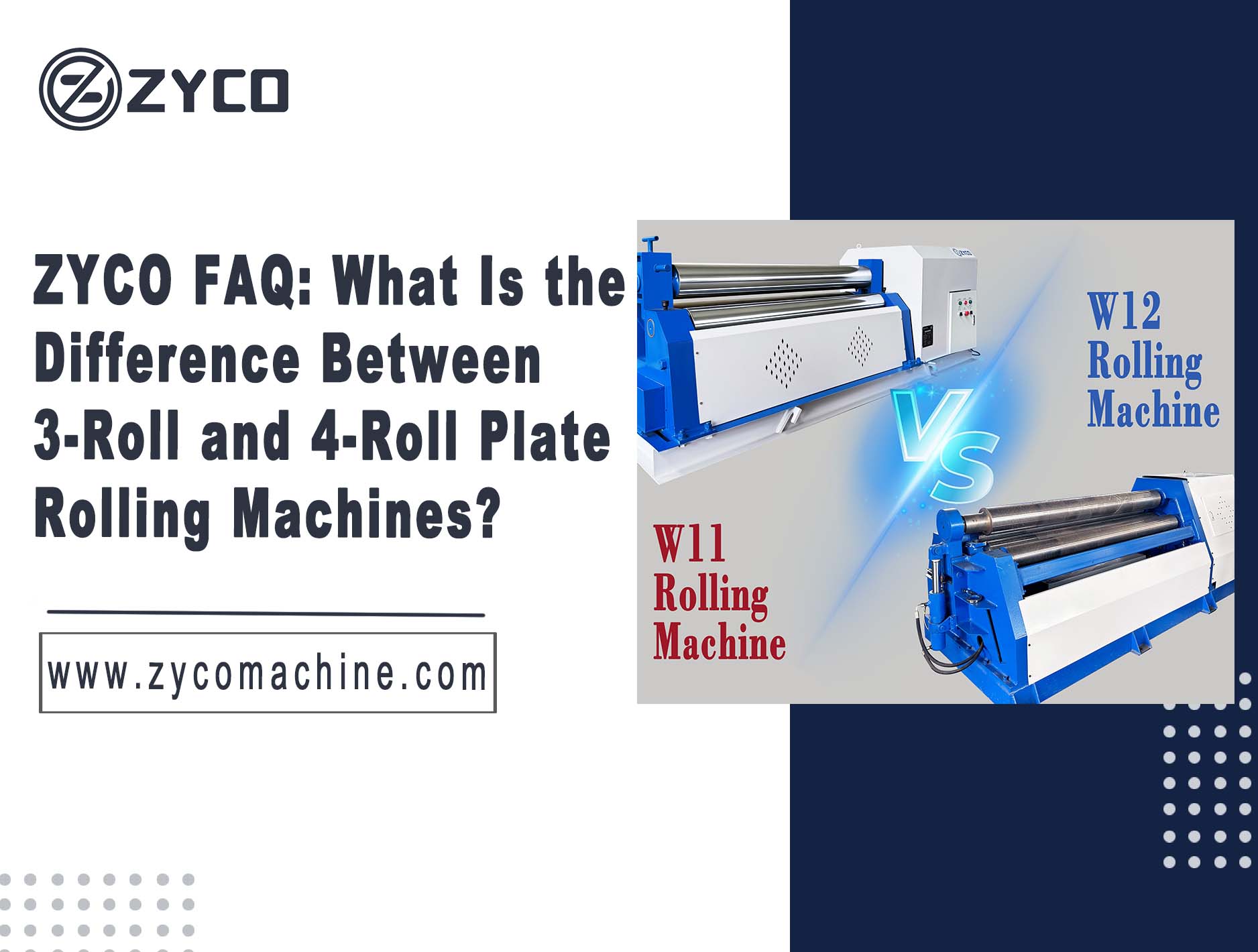 ZYCO FAQ: What Is the Difference Between 3-Roll and 4-Roll Plate Rolling Machines?