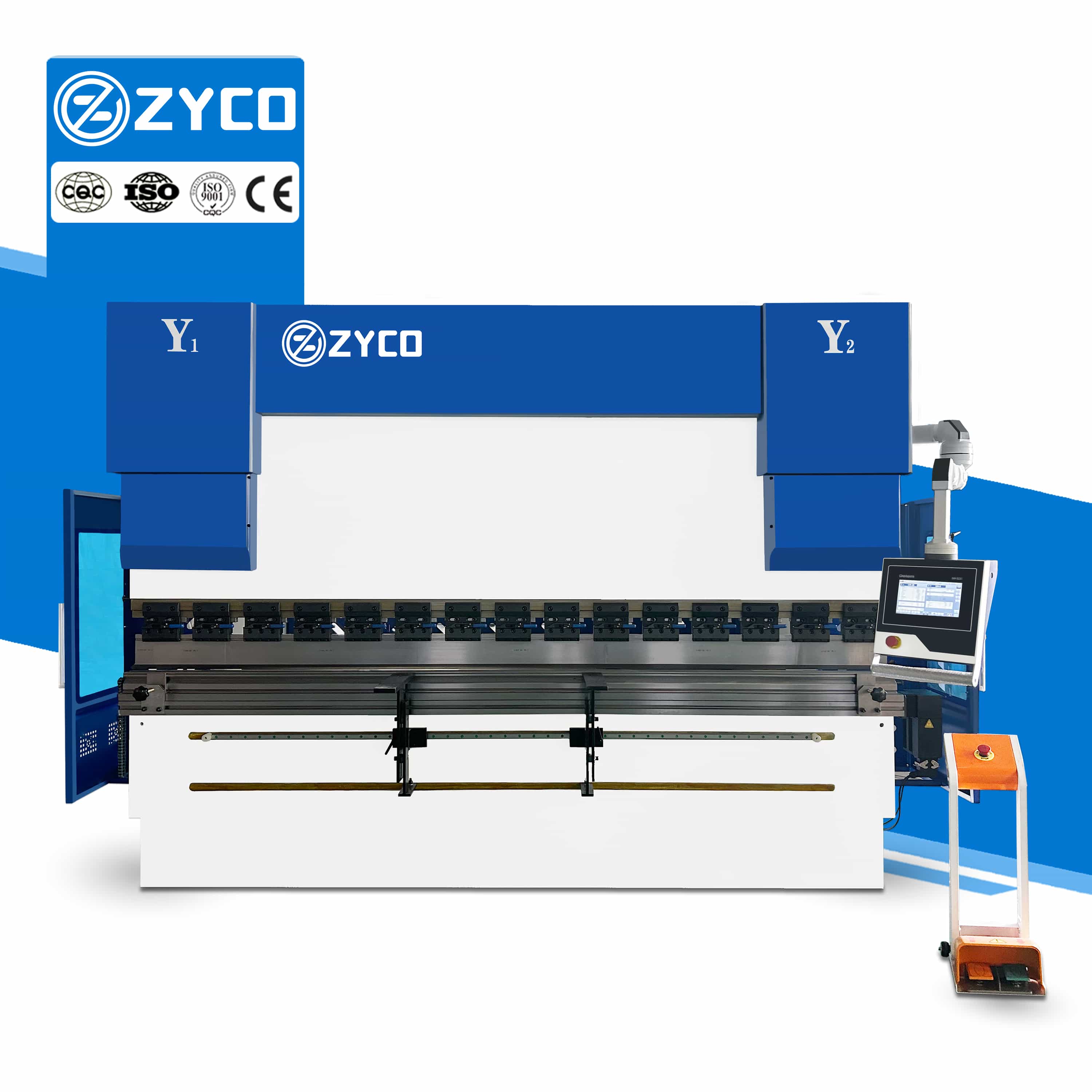 Plegadora CNC DA53T de 200T y 3200 mm con sincronización electrohidráulica avanzada.