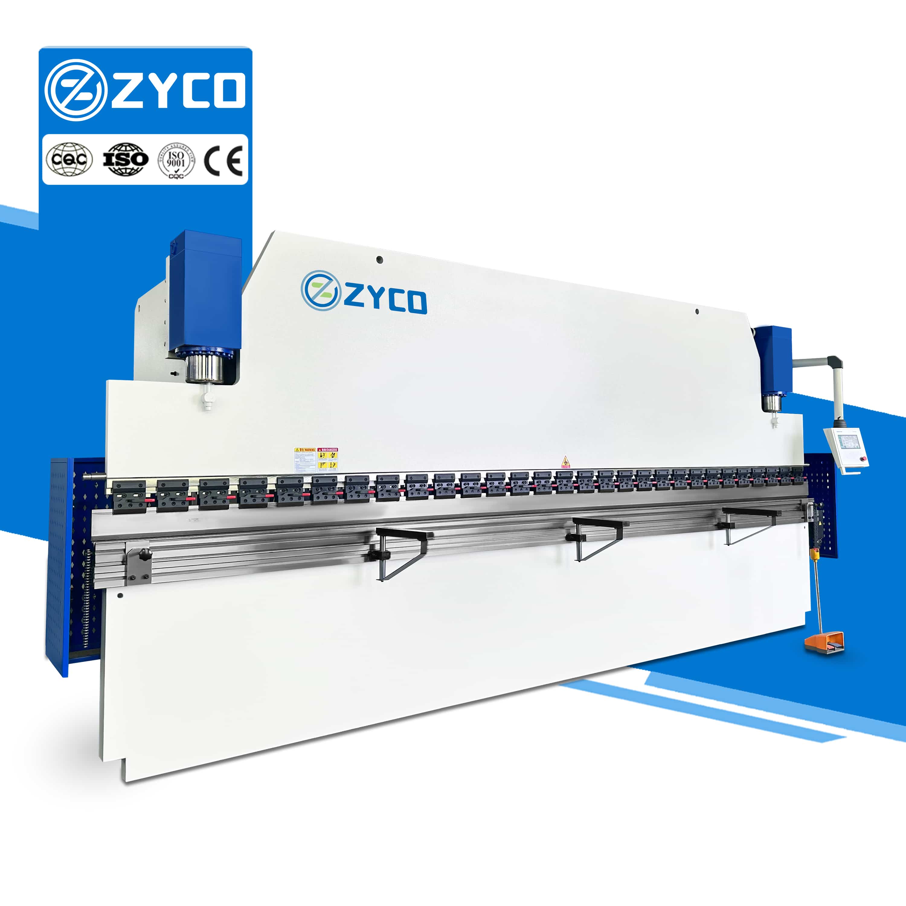 Plegadora CNC TP10S de 160T y 6100 mm para doblado de chapa metálica larga.