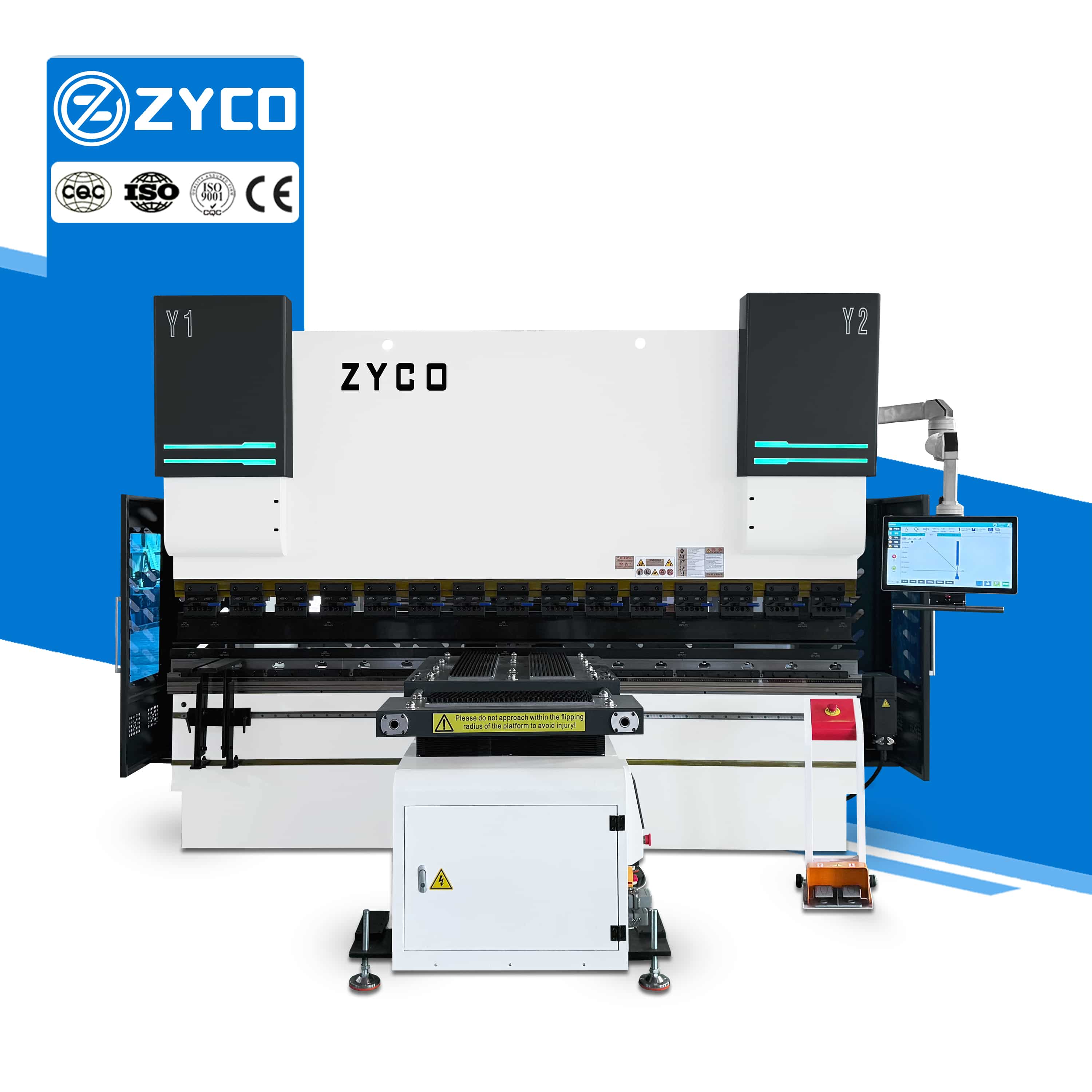 Plegadora electrohidráulica ZYCO ET18 de alta precisión, 8+1 ejes, prensa plegadora de metal, en venta