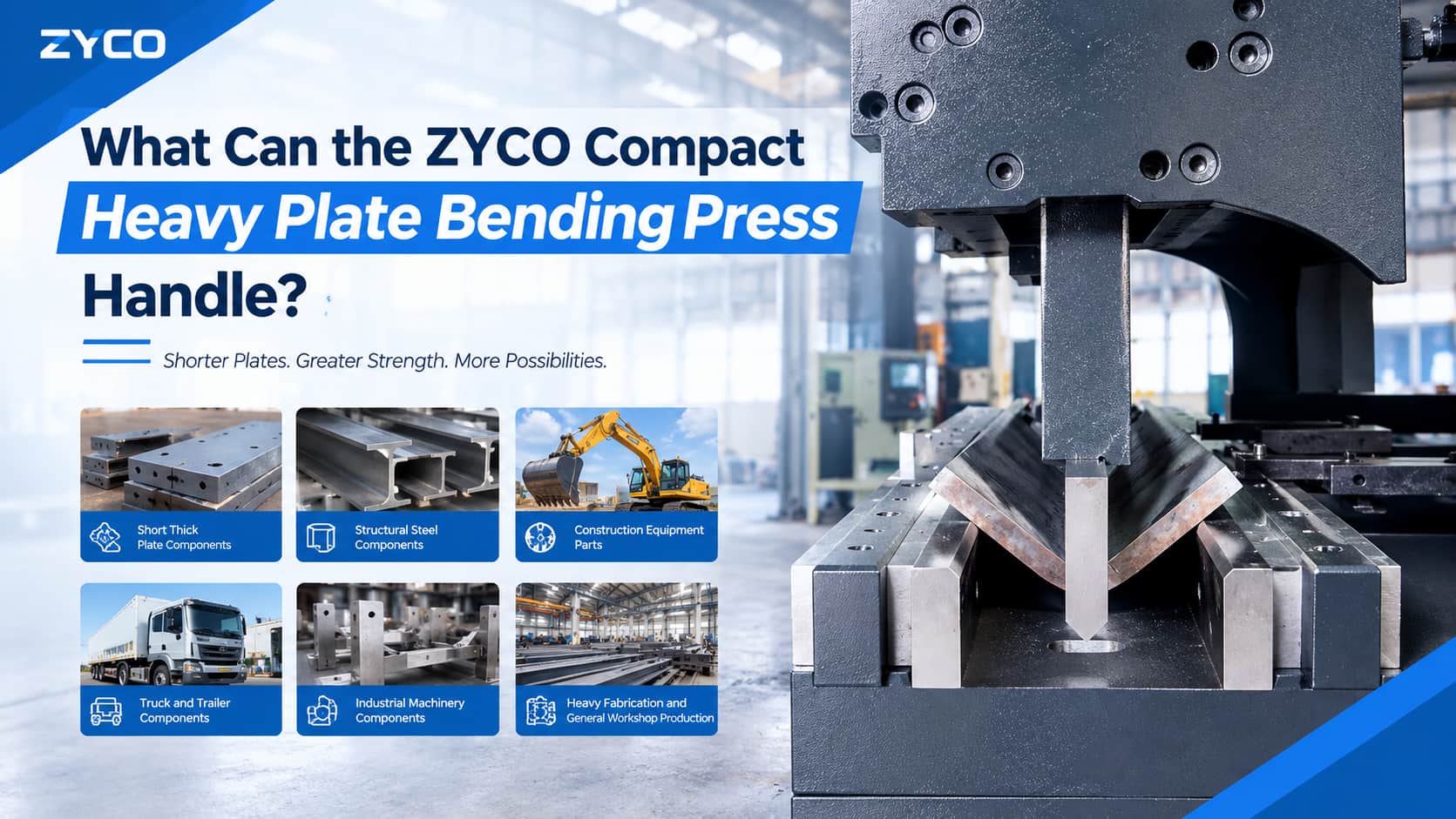 ¿Qué puede manejar la prensa dobladora de placas pesadas compacta ZYCO?